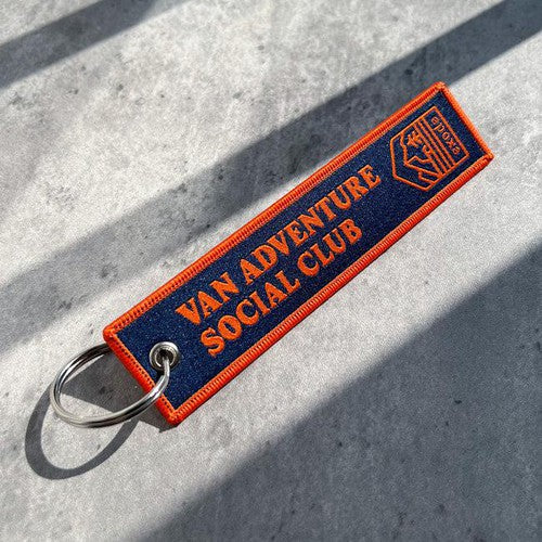 Custom Double-Sided Woven Flight Key Tag – Free Design Proof & Quote