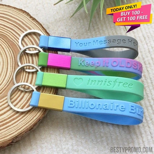 Custom Silicone Wrist Loop Keychain