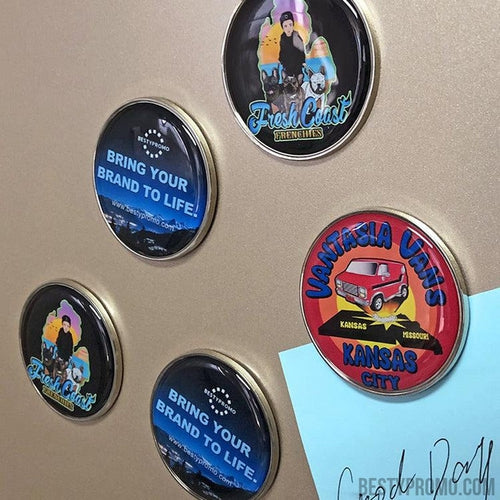 Custom Zinc Alloy Domed Fridge Magnet (Epoxy 3D Logo) - Free Proof & Quote