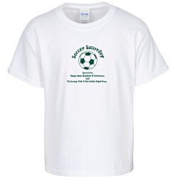Custom Gildan Ultra Cotton T-shirt - Youth - Screen - White