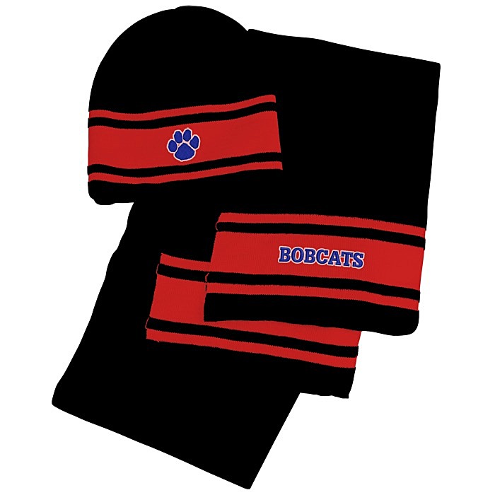 Custom Varsity Beanie and Scarf Set