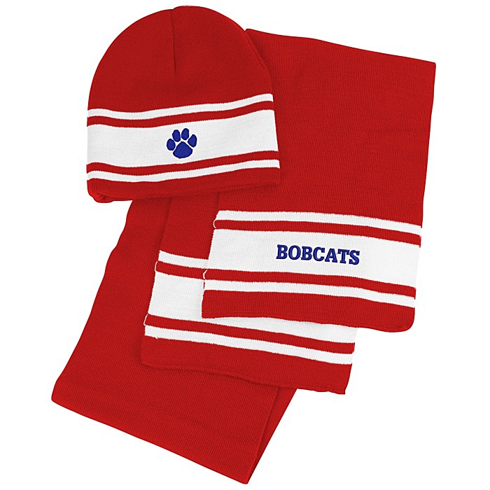 Custom Varsity Beanie and Scarf Set