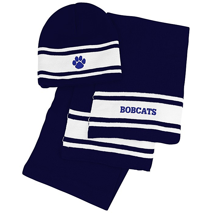 Custom Varsity Beanie and Scarf Set
