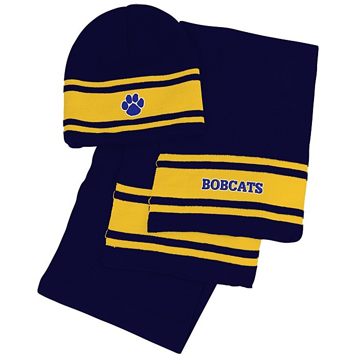 Custom Varsity Beanie and Scarf Set