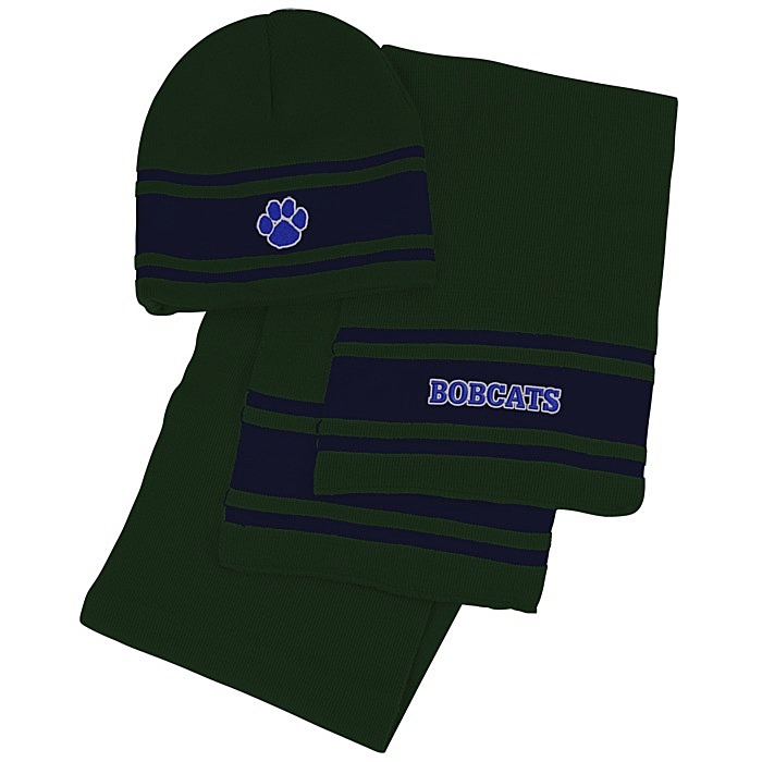 Custom Varsity Beanie and Scarf Set