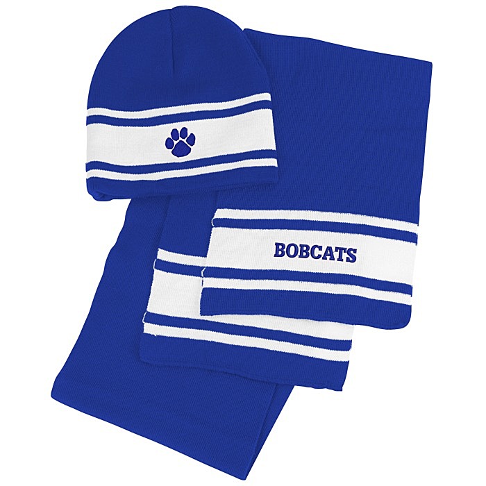 Custom Varsity Beanie and Scarf Set