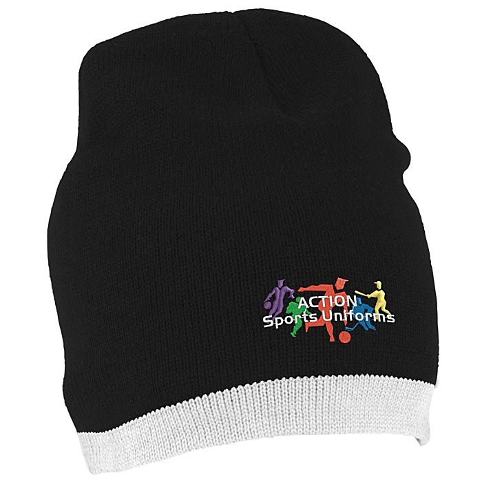 Custom Knit Beanie with Stripe
