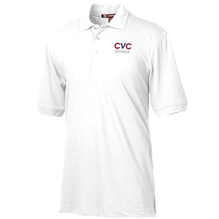 Custom Harriton 9.3-oz Easy Blend Polo - Men's - Embroidered