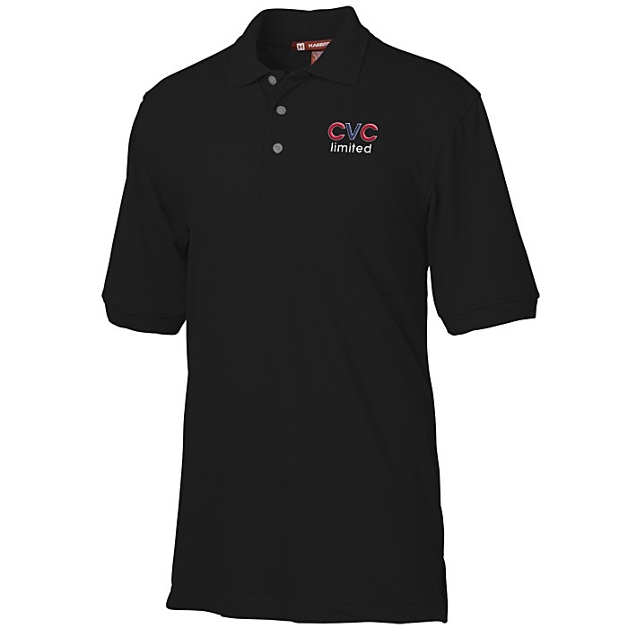 Custom Harriton 9.3-oz Easy Blend Polo - Men's - Embroidered