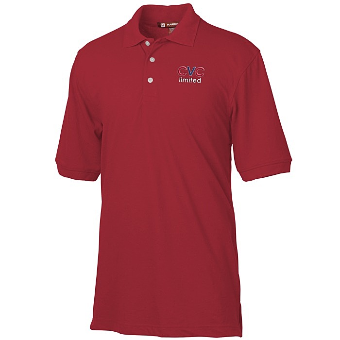 Custom Harriton 9.3-oz Easy Blend Polo - Men's - Embroidered