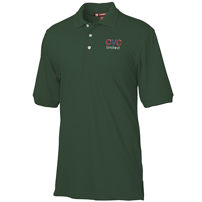 Custom Harriton 9.3-oz Easy Blend Polo - Men's - Embroidered