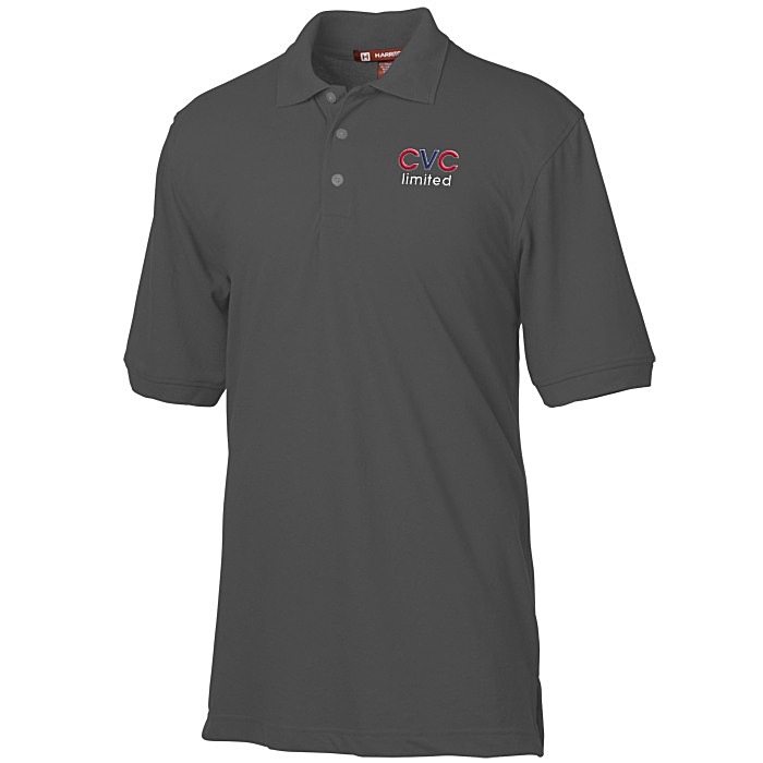 Custom Harriton 9.3-oz Easy Blend Polo - Men's - Embroidered