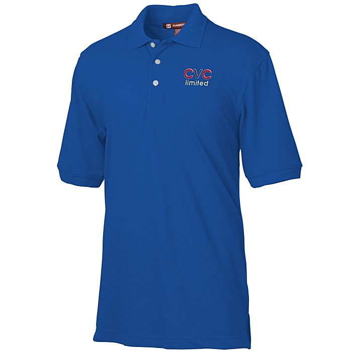 Custom Harriton 9.3-oz Easy Blend Polo - Men's - Embroidered