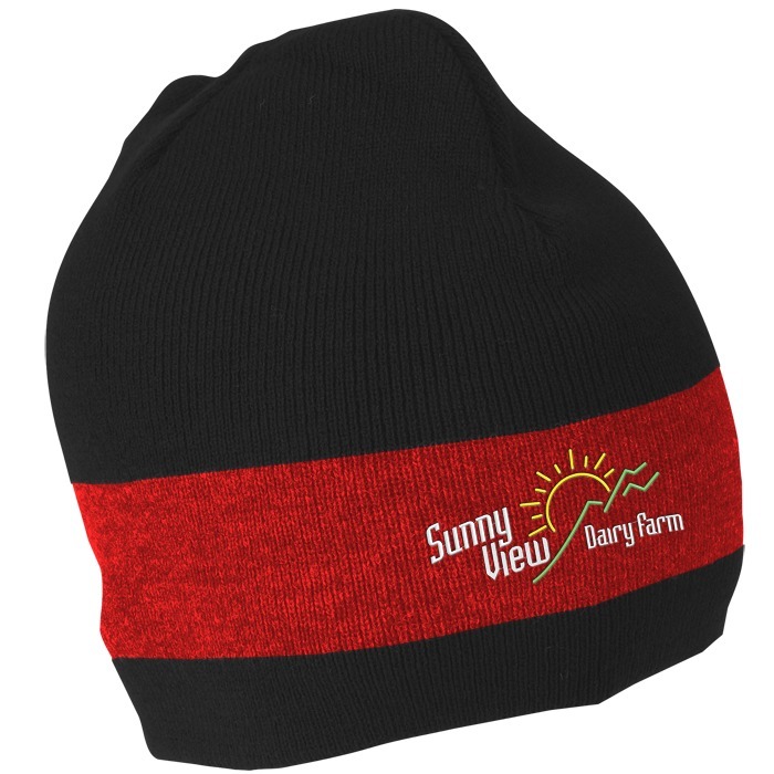 Custom Fine Knit Single Stripe Beanie