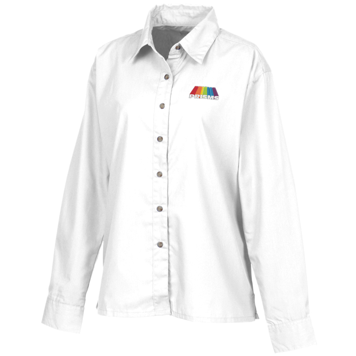 Custom Easy Care Poplin Shirt - Ladies'