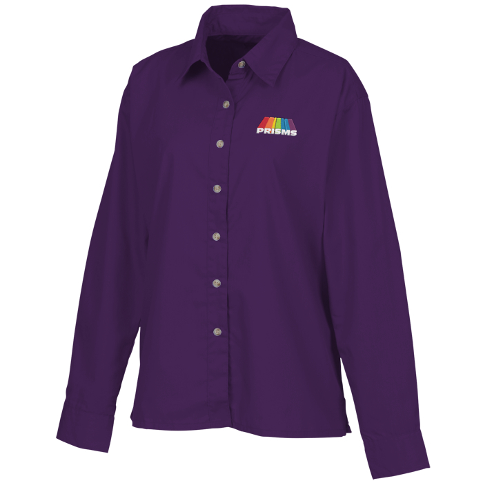 Custom Easy Care Poplin Shirt - Ladies'