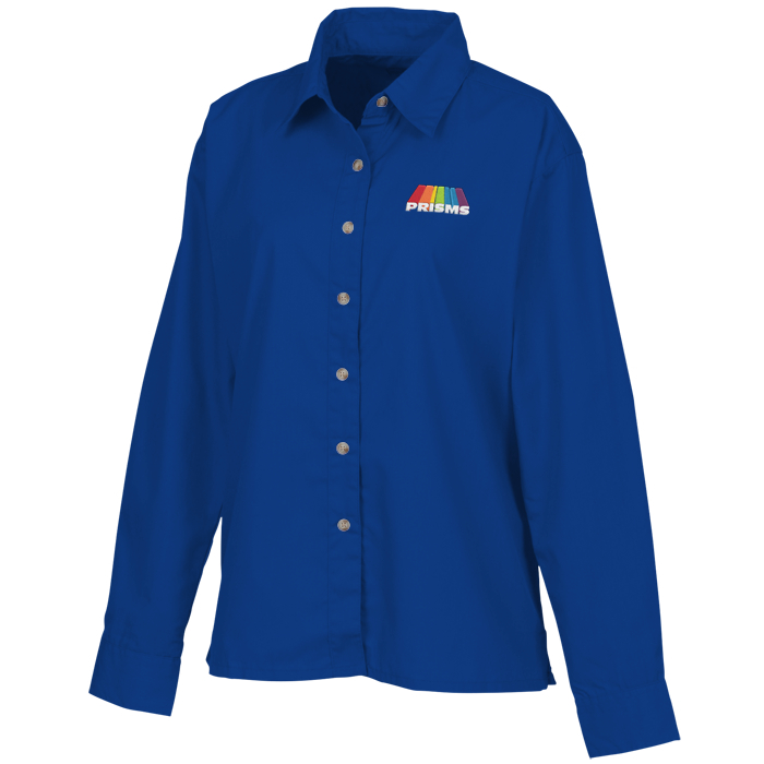 Custom Easy Care Poplin Shirt - Ladies'