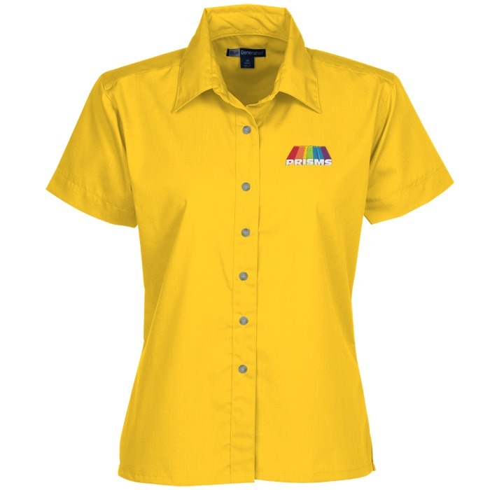 Custom Easy-Care Short Sleeve Poplin Shirt - Ladies'