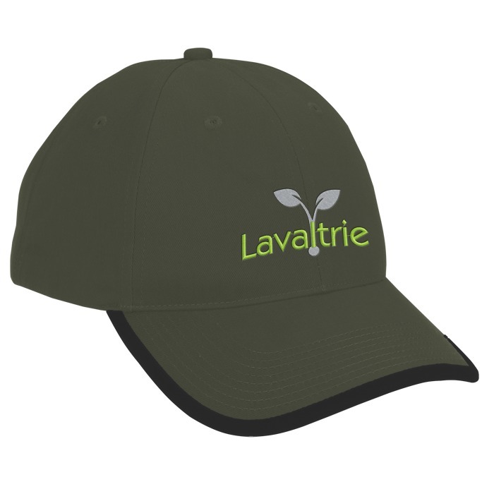 Custom Brushed Cotton Twill Cap with Peak Trim