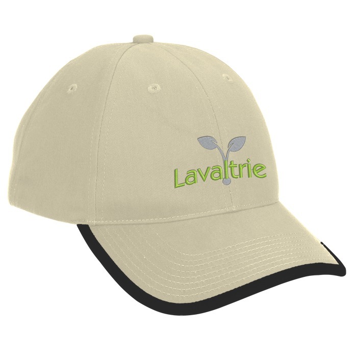 Custom Brushed Cotton Twill Cap with Peak Trim