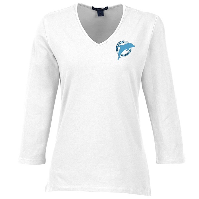 Custom Blue Generation 3/4 Sleeve Tee - Ladies'