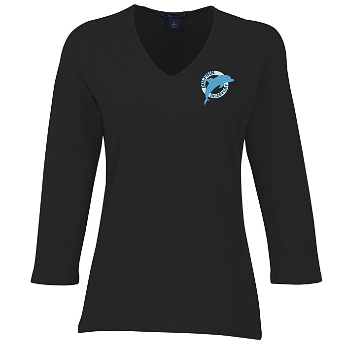 Custom Blue Generation 3/4 Sleeve Tee - Ladies'