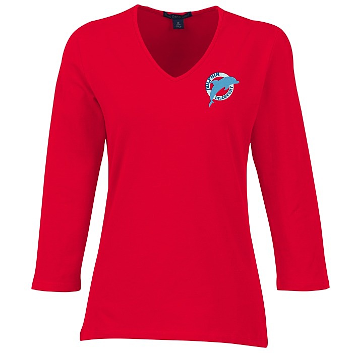 Custom Blue Generation 3/4 Sleeve Tee - Ladies'