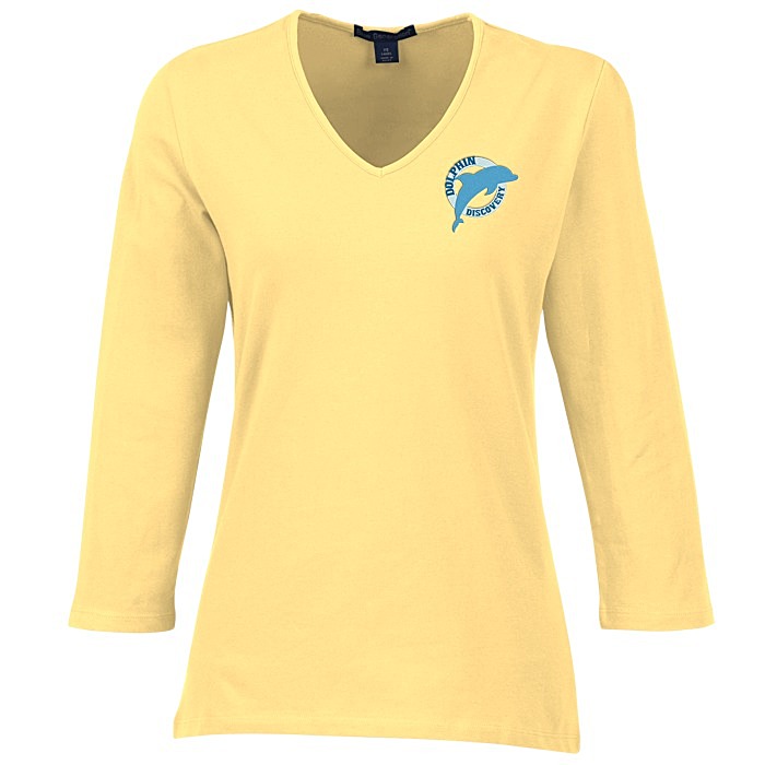 Custom Blue Generation 3/4 Sleeve Tee - Ladies'