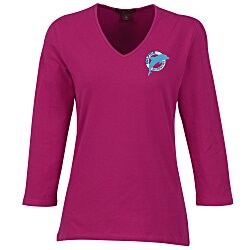 Custom Blue Generation 3/4 Sleeve Tee - Ladies'
