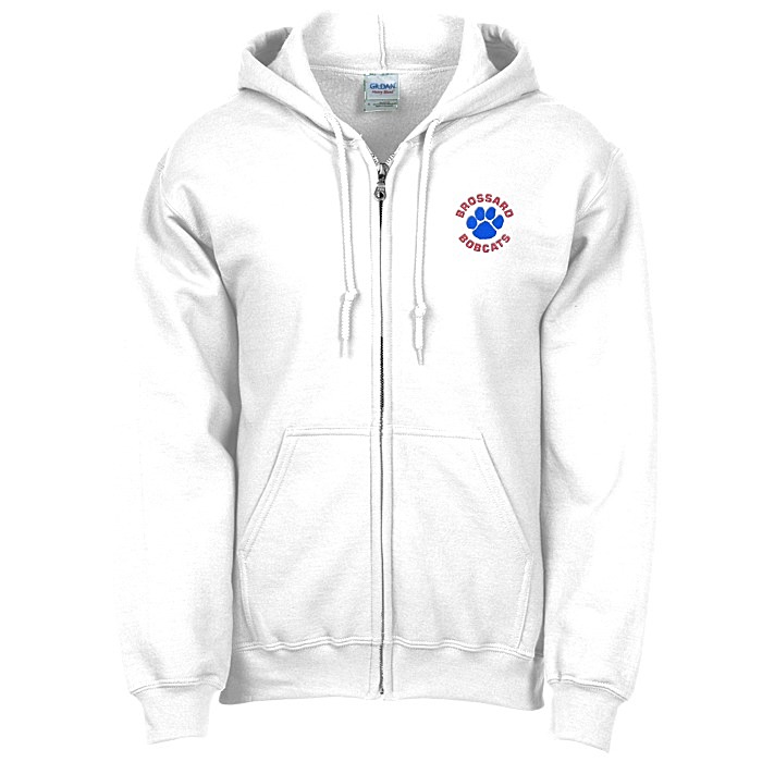 Custom Gildan 50/50 Full-Zip Hooded Sweatshirt - Embroidered