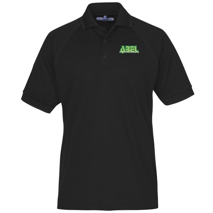 Custom Raglan Sleeve Polo with Piping - Men's