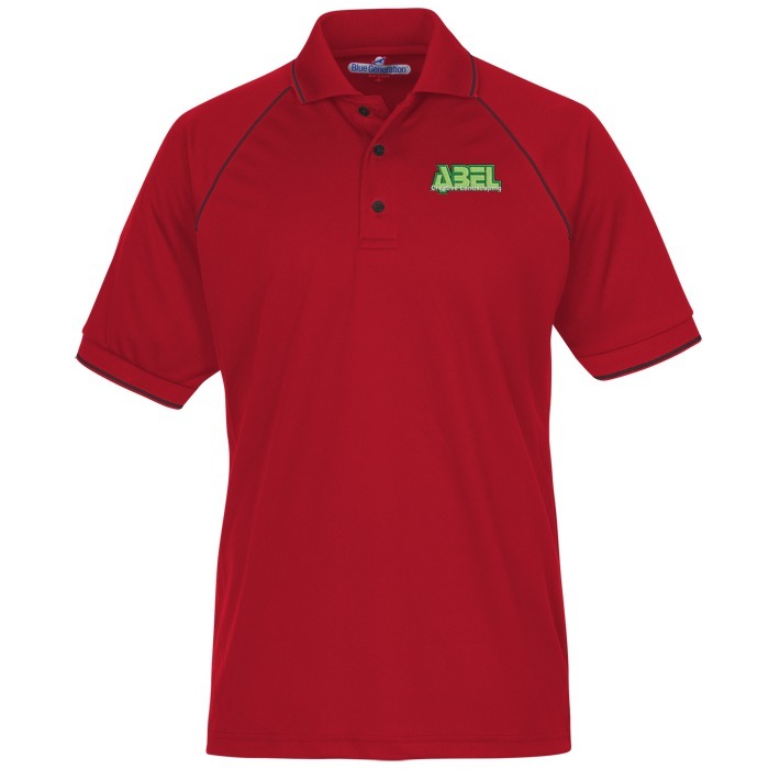 Custom Raglan Sleeve Polo with Piping - Men's