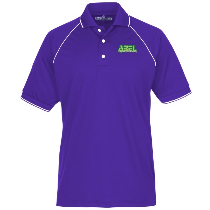 Custom Raglan Sleeve Polo with Piping - Men's
