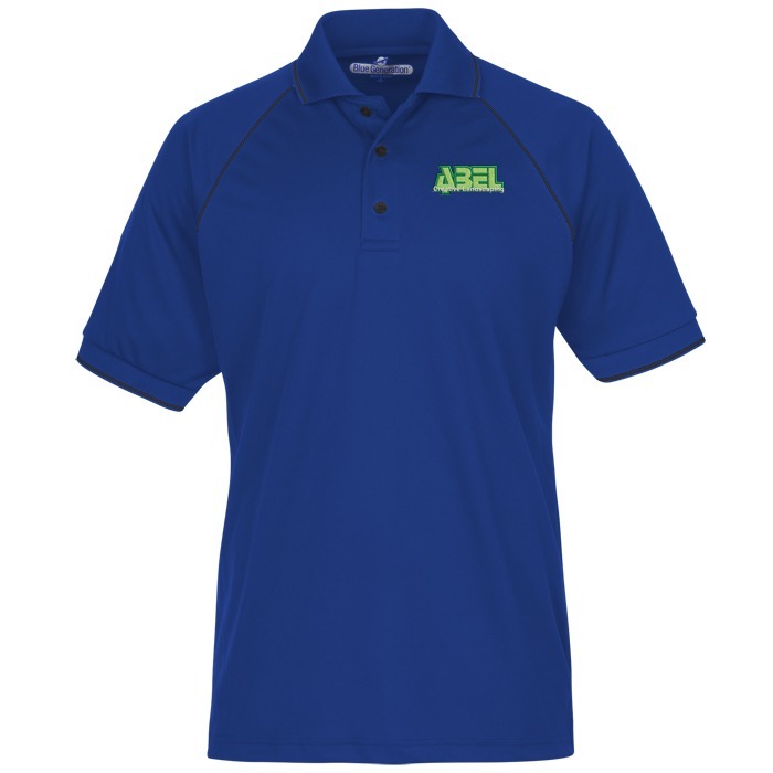 Custom Raglan Sleeve Polo with Piping - Men's