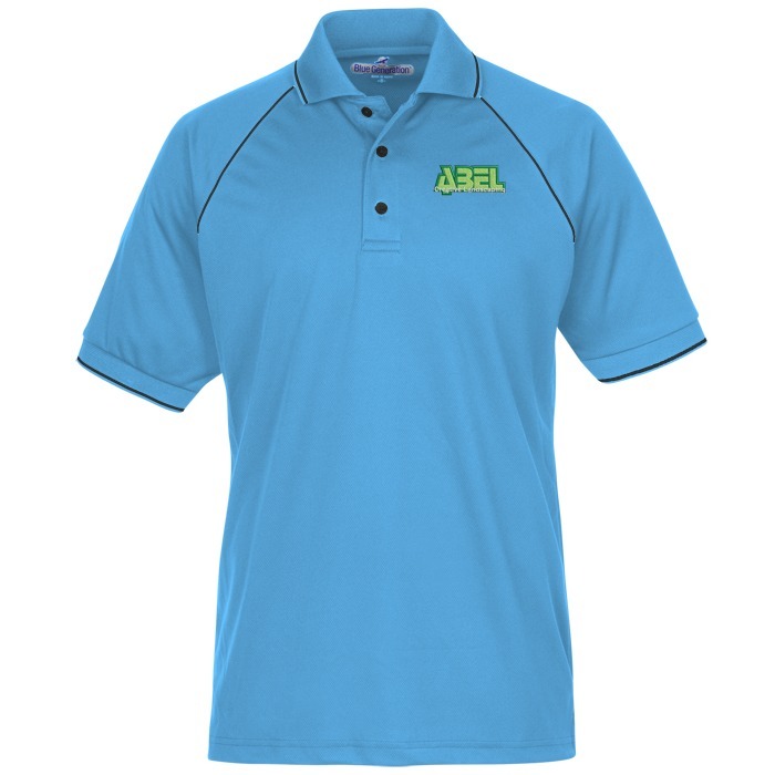 Custom Raglan Sleeve Polo with Piping - Men's