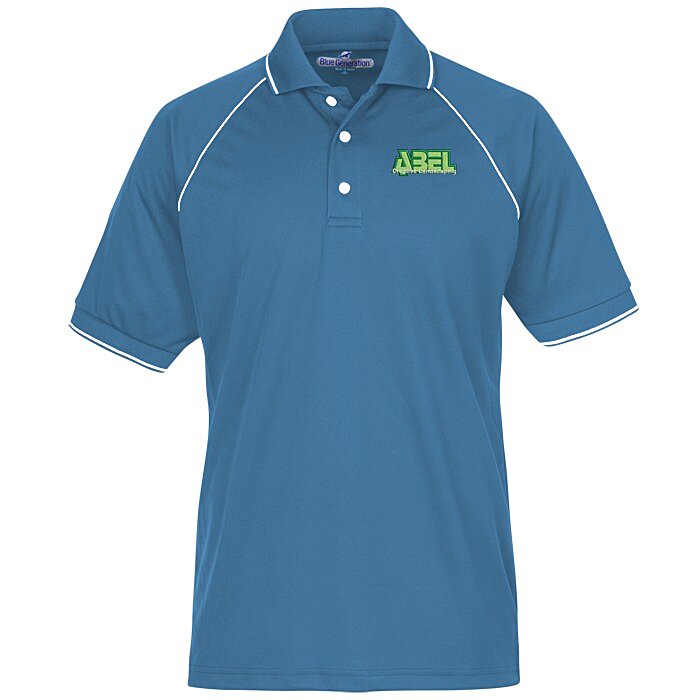 Custom Raglan Sleeve Polo with Piping - Men's