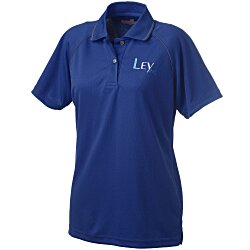 Custom Raglan Sleeve Polo with Piping - Ladies'