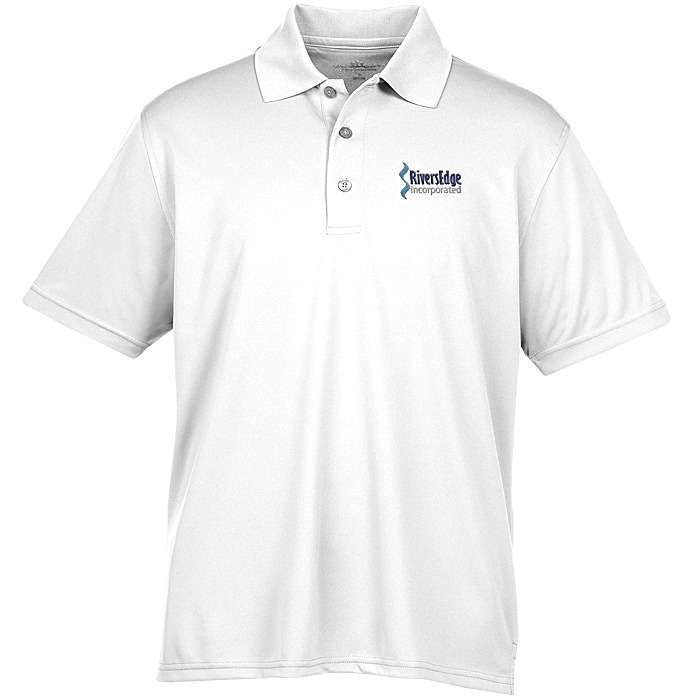 Custom Vansport Omega Solid Mesh Tech Polo - Men's - Embroidered