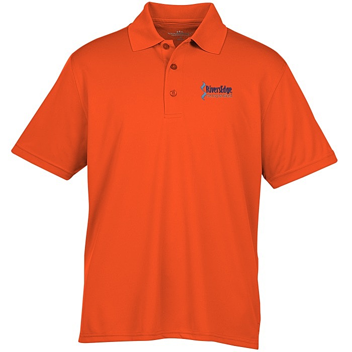 Custom Vansport Omega Solid Mesh Tech Polo - Men's - Embroidered
