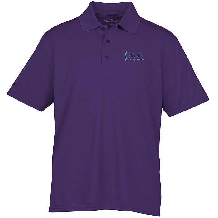 Custom Vansport Omega Solid Mesh Tech Polo - Men's - Embroidered
