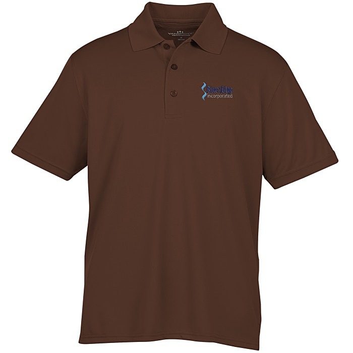 Custom Vansport Omega Solid Mesh Tech Polo - Men's - Embroidered