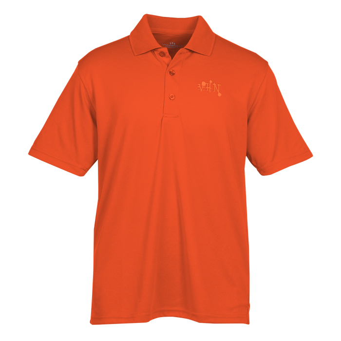 Custom Vansport Omega Solid Mesh Tech Polo - Men's - Laser Etched