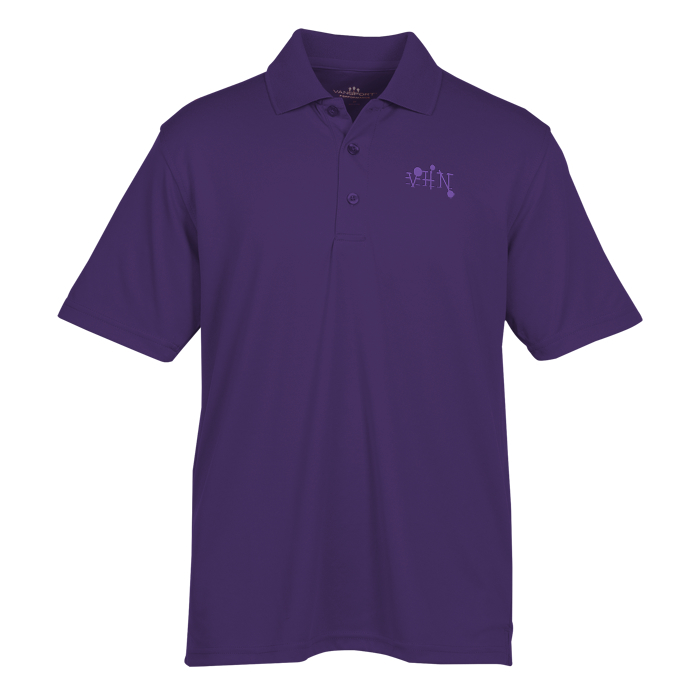 Custom Vansport Omega Solid Mesh Tech Polo - Men's - Laser Etched