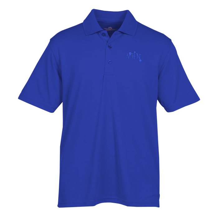 Custom Vansport Omega Solid Mesh Tech Polo - Men's - Laser Etched