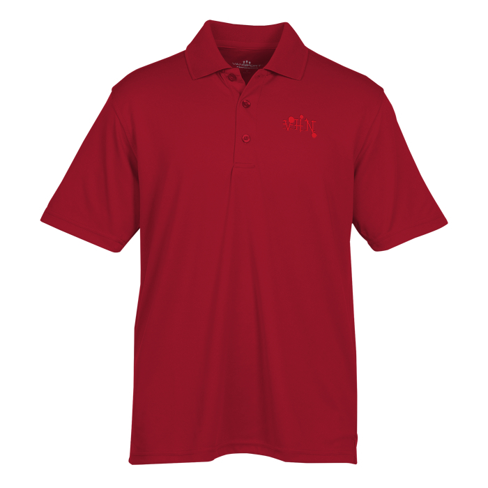 Custom Vansport Omega Solid Mesh Tech Polo - Men's - Laser Etched