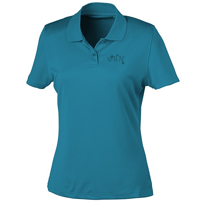 Custom Vansport Omega Solid Mesh Tech Polo - Ladies' - Laser Etched