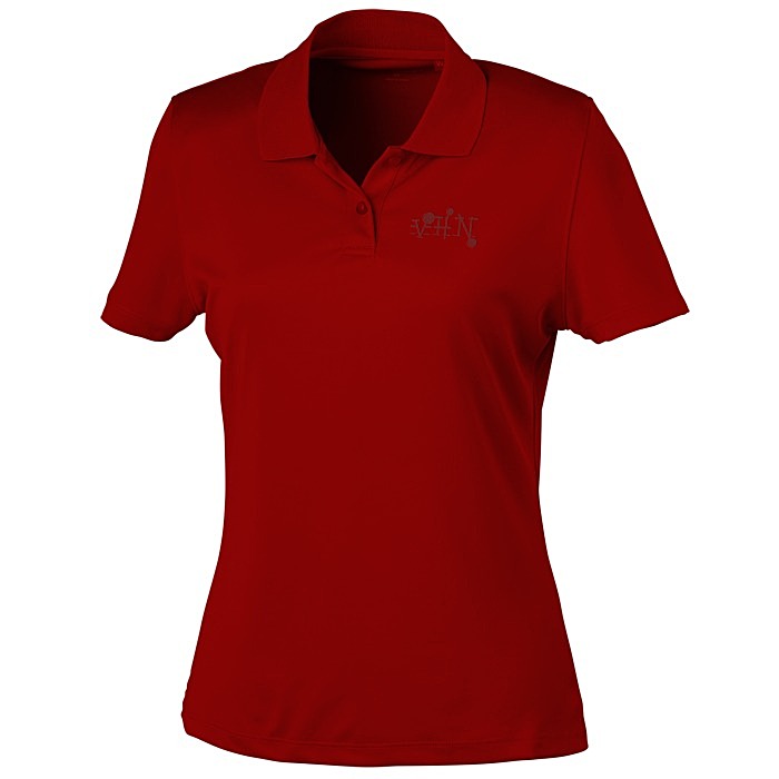 Custom Vansport Omega Solid Mesh Tech Polo - Ladies' - Laser Etched