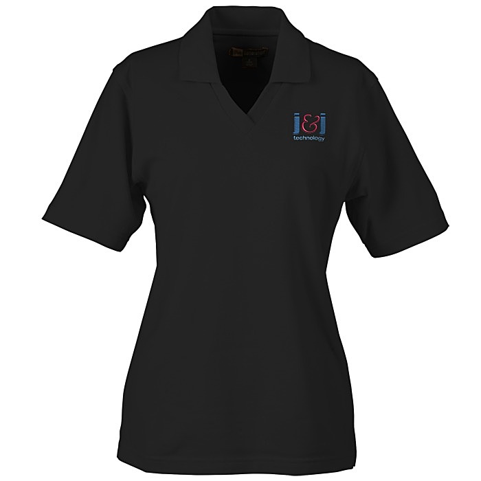 Custom Superblend Johnny Collar Pique Polo- Ladies'