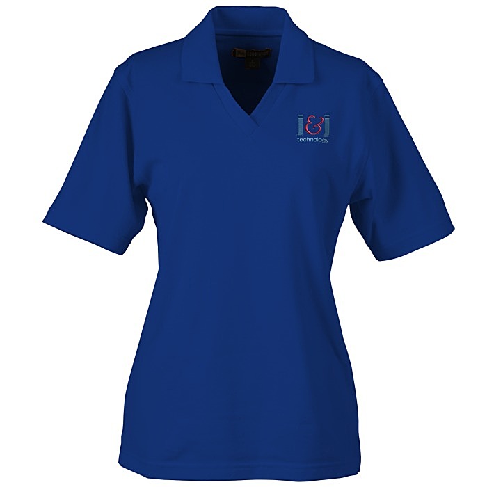 Custom Superblend Johnny Collar Pique Polo- Ladies'