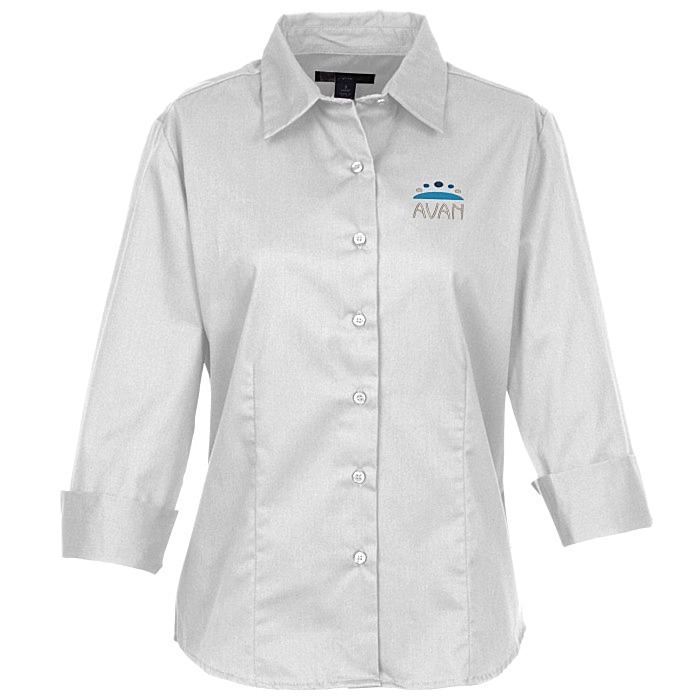 Custom Peached Fine Line Twill Shirt - Ladies'